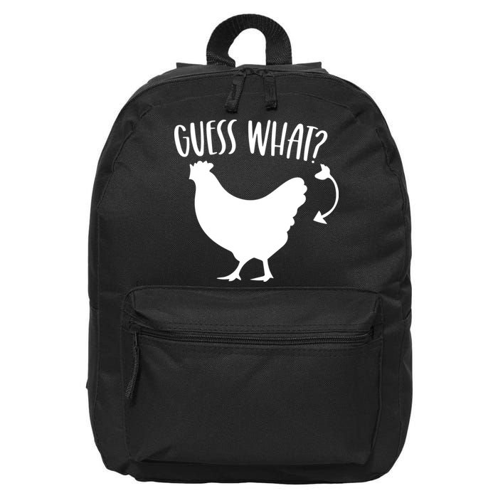 Guess What Chicken Butt Funny Rhyme Song Chicken Lovers 16 in Basic Backpack