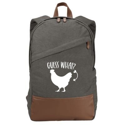 Guess What Chicken Butt Funny Rhyme Song Chicken Lovers Cotton Canvas Backpack