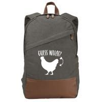 Guess What Chicken Butt Funny Rhyme Song Chicken Lovers Cotton Canvas Backpack