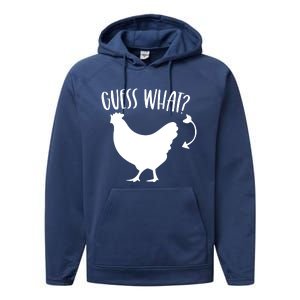 Guess What Chicken Butt Funny Rhyme Song Chicken Lovers Performance Fleece Hoodie