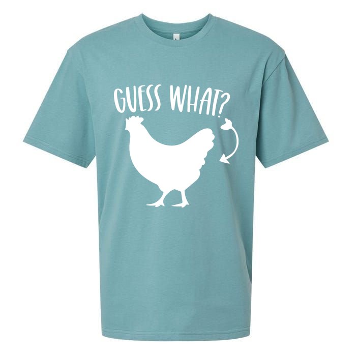 Guess What Chicken Butt Funny Rhyme Song Chicken Lovers Sueded Cloud Jersey T-Shirt