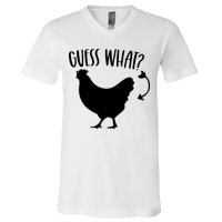 Guess What Chicken Butt Funny Rhyme Song Chicken Lovers V-Neck T-Shirt