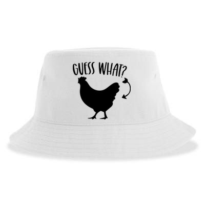 Guess What Chicken Butt Funny Rhyme Song Chicken Lovers Sustainable Bucket Hat