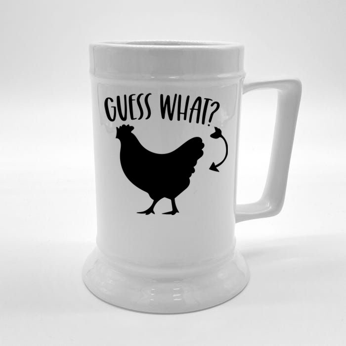 Guess What Chicken Butt Funny Rhyme Song Chicken Lovers Beer Stein