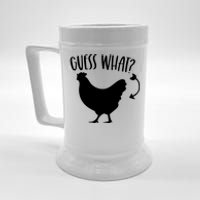 Guess What Chicken Butt Funny Rhyme Song Chicken Lovers Beer Stein