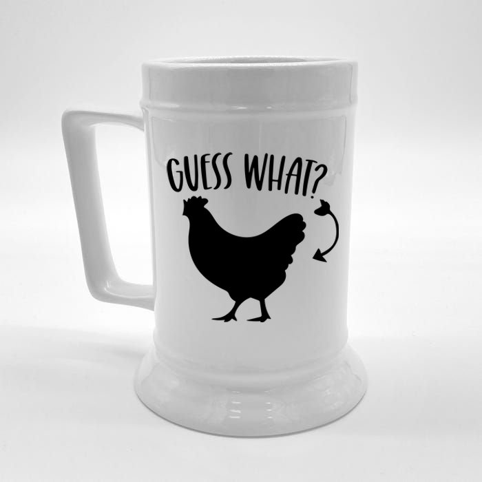 Guess What Chicken Butt Funny Rhyme Song Chicken Lovers Beer Stein