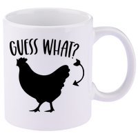 Guess What Chicken Butt Funny Rhyme Song Chicken Lovers 11oz C Handle Ceramic Mug