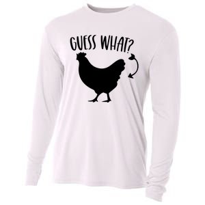 Guess What Chicken Butt Funny Rhyme Song Chicken Lovers Cooling Performance Long Sleeve Crew