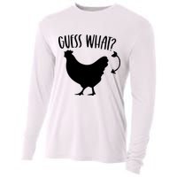 Guess What Chicken Butt Funny Rhyme Song Chicken Lovers Cooling Performance Long Sleeve Crew