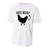 Guess What Chicken Butt Funny Rhyme Song Chicken Lovers Youth Performance Sprint T-Shirt
