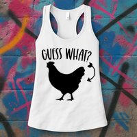 Guess What Chicken Butt Funny Rhyme Song Chicken Lovers Womens Tank Top