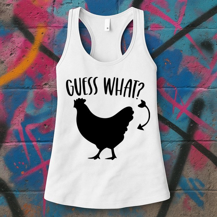 Guess What Chicken Butt Funny Rhyme Song Chicken Lovers Womens Tank Top