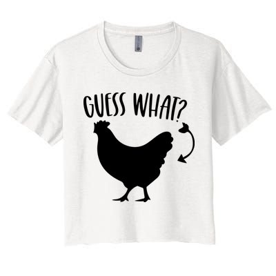 Guess What Chicken Butt Funny Rhyme Song Chicken Lovers Crop Top
