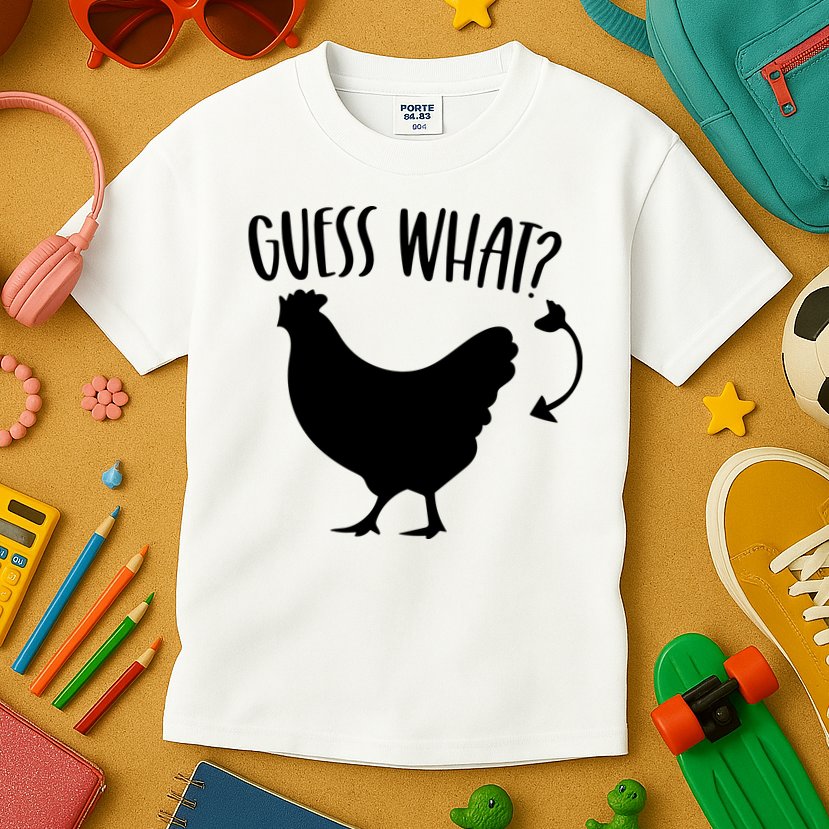 Guess What Chicken Butt Funny Rhyme Song Chicken Lovers Kids T-Shirt