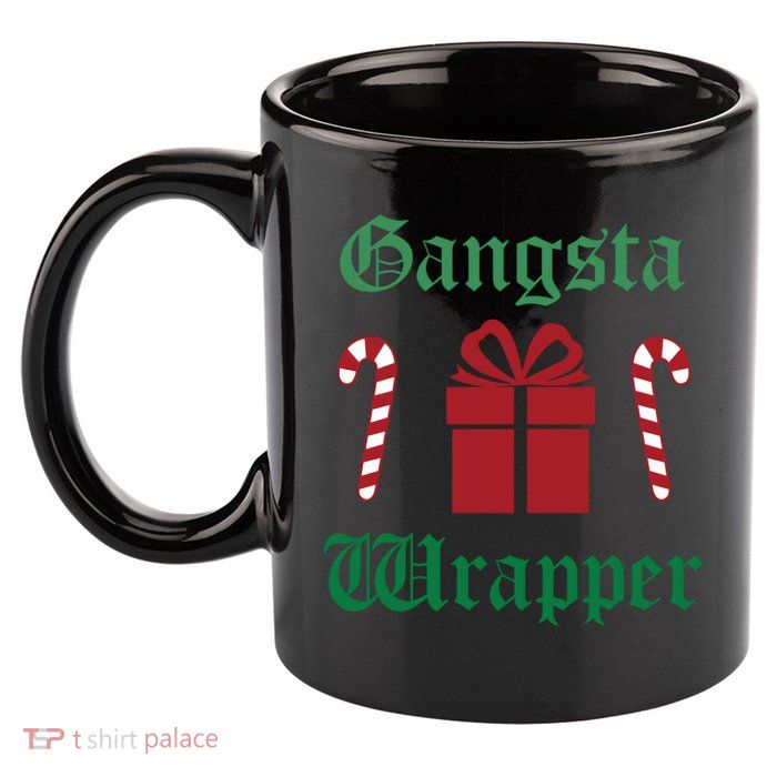 Gangsta Wrapper Christmas 11oz C Handle Ceramic Mug