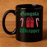 Gangsta Wrapper Christmas 11oz C Handle Ceramic Mug