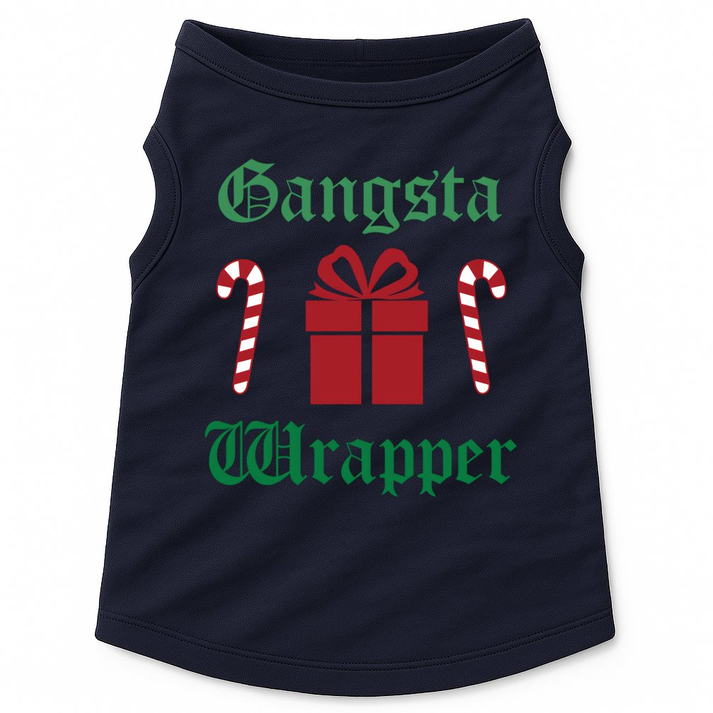 Gangsta Wrapper Christmas Doggie Tank