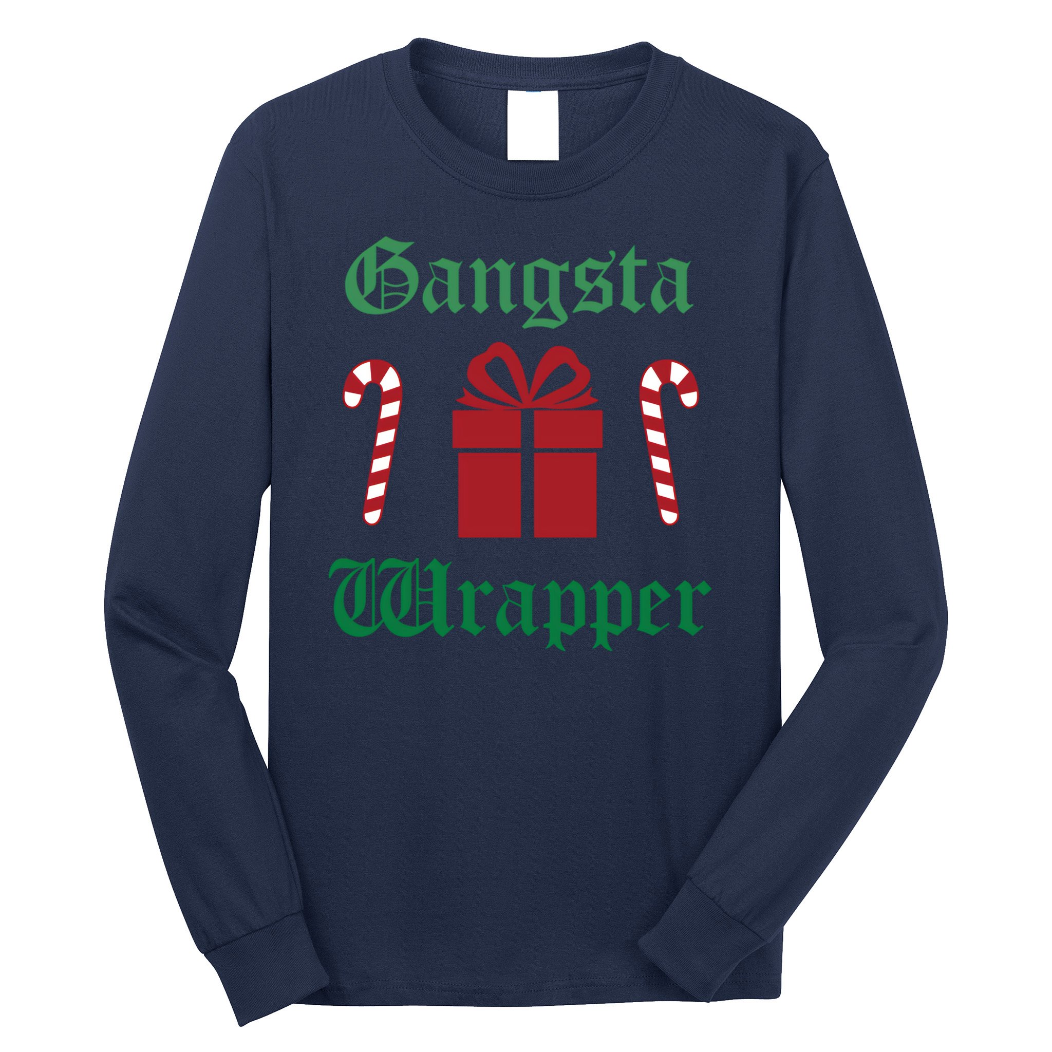 Gangsta Wrapper Christmas Long Sleeve Shirt
