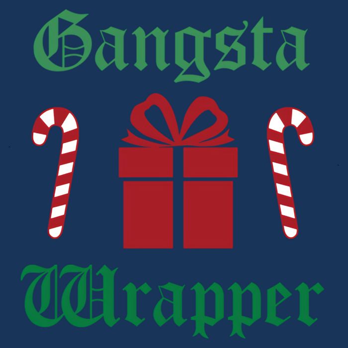 Gangsta Wrapper Christmas Drawstring Bag