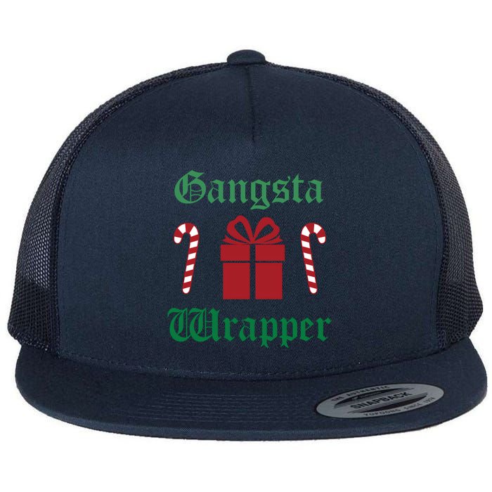 Gangsta Wrapper Christmas Flat Bill Trucker Hat