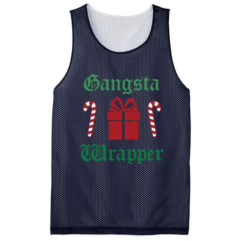 Gangsta Wrapper Christmas Mesh Reversible Basketball Jersey Tank