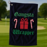 Gangsta Wrapper Christmas Golf Towel