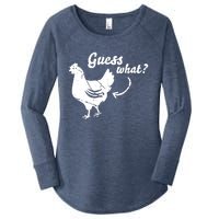 Guess What Chicken Butt Shirts Women's Perfect Tri Tunic Long Sleeve Shirt