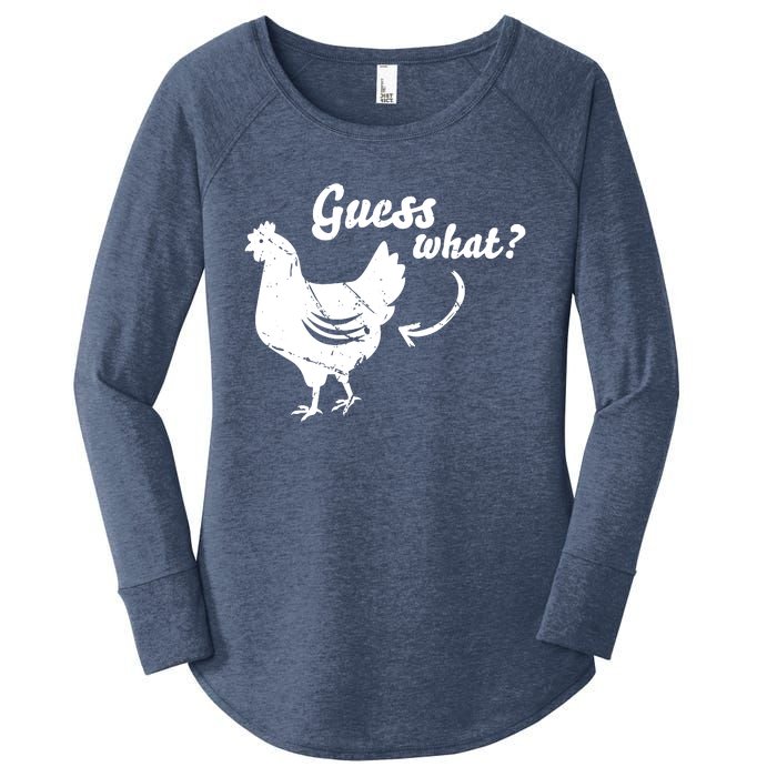 Guess What Chicken Butt Shirts Women's Perfect Tri Tunic Long Sleeve Shirt