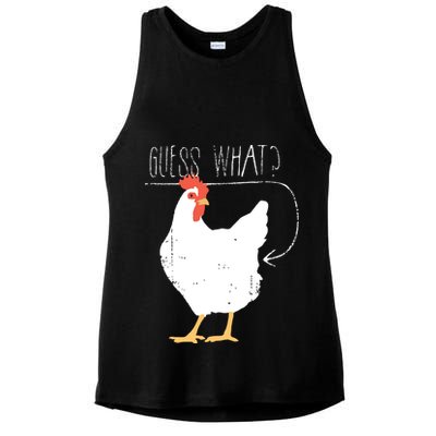 Guess What Chicken Butt Ladies PosiCharge Tri-Blend Wicking Tank