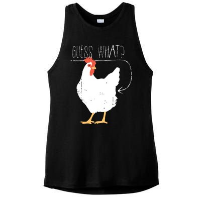 Guess What Chicken Butt Ladies PosiCharge Tri-Blend Wicking Tank