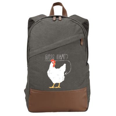 Guess What Chicken Butt Cotton Canvas Backpack