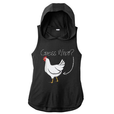 Guess What Chicken Shirts Funny Joking Chicken Gift Ladies PosiCharge Tri-Blend Wicking Draft Hoodie Tank