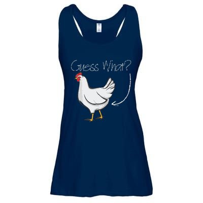 Guess What Chicken Shirts Funny Joking Chicken Gift Ladies Essential Flowy Tank