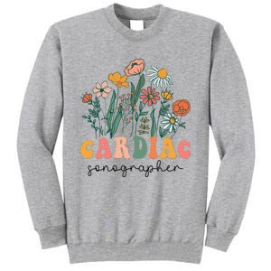 Groovy Wildflower Cardiac Sonographer Tees Tall Sweatshirt