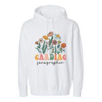 Groovy Wildflower Cardiac Sonographer Tees Garment-Dyed Fleece Hoodie