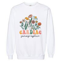 Groovy Wildflower Cardiac Sonographer Tees Garment-Dyed Sweatshirt