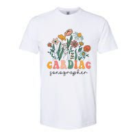 Groovy Wildflower Cardiac Sonographer Tees Softstyle CVC T-Shirt