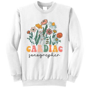 Groovy Wildflower Cardiac Sonographer Tees Sweatshirt