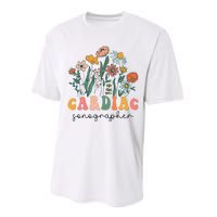 Groovy Wildflower Cardiac Sonographer Tees Performance Sprint T-Shirt