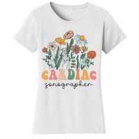 Groovy Wildflower Cardiac Sonographer Tees Women's T-Shirt