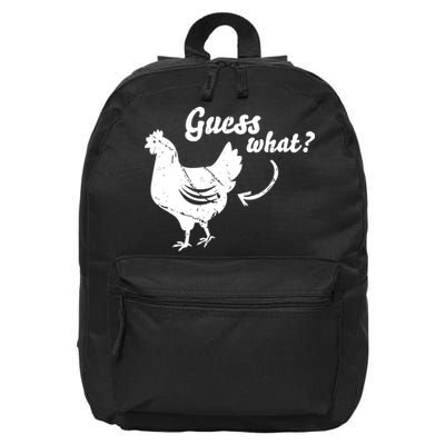 Guess What Chicken Butt The Original Distressed Look 16 in Basic Backpack