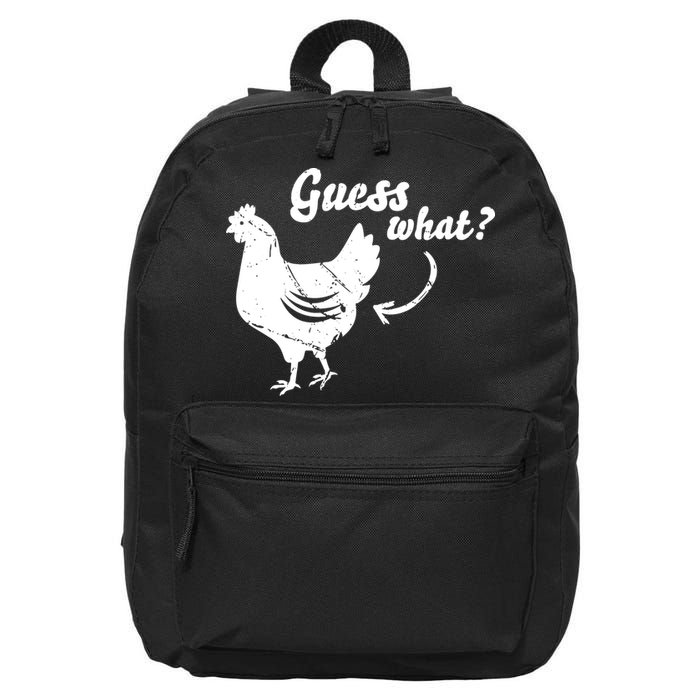 Guess What Chicken Butt The Original Distressed Look 16 in Basic Backpack