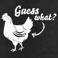 Guess What Chicken Butt The Original Distressed Look Crop Fleece Hoodie