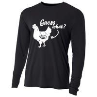 Guess What Chicken Butt The Original Distressed Look Cooling Performance Long Sleeve Crew