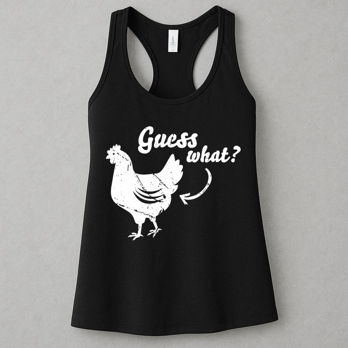 Guess What Chicken Butt The Original Distressed Look Womens Tank Top
