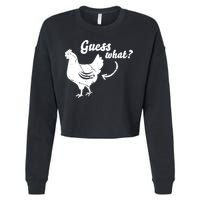 Guess What Chicken Butt The Original Distressed Look Cropped Pullover Crew