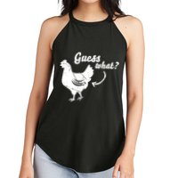 Guess What Chicken Butt The Original Distressed Look Women's Perfect Tri Rocker Tank