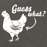 Guess What Chicken Butt The Original Distressed Look Cotton Canvas Backpack