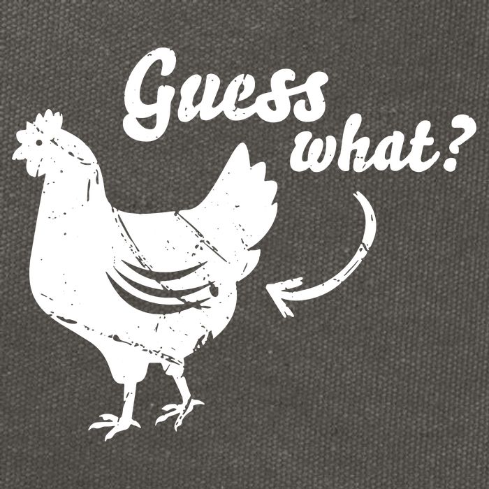 Guess What Chicken Butt The Original Distressed Look Cotton Canvas Backpack
