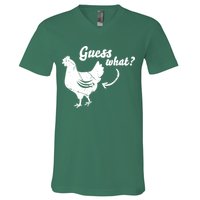 Guess What Chicken Butt The Original Distressed Look V-Neck T-Shirt